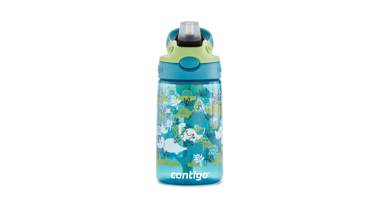Contigo Easy Clean AUTOSPOUT™ Kids Water Bottle, 420 ml (Dino Body)